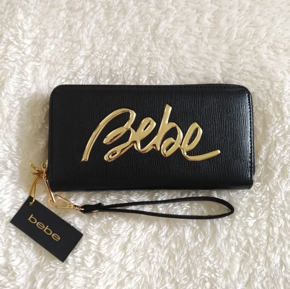 bebe Gianna Black🖤 Wristlet Wallet - NWT